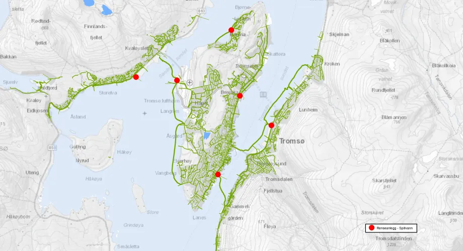 Kart over renseanlegg