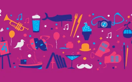 Kulturnatta 2022 på biblioteket Illustrasjon til kulturnatta 2022