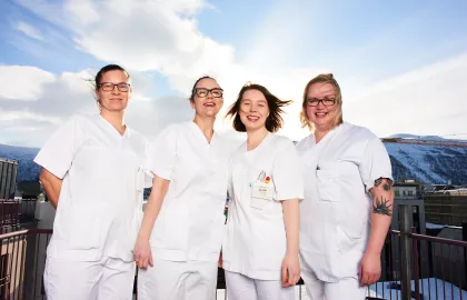 Helseansatte i Tromsø kommune / Foto: Edvard Kristiansen Glade helseansatte i Tromsø kommune