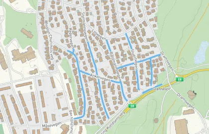 Kart som viser hvor det skal graves i prosjekt Mortensnes del 3 Kart som viser hvor det skal graves i prosjekt Mortensnes del 3