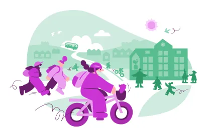 Tryggere skolevei Tenk Tromsø Illustrasjon tryggere skolevei